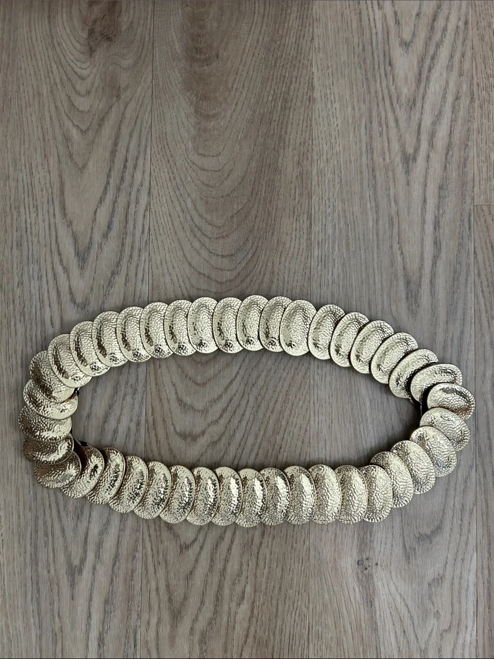 Vintage Hammered Gold Medallion Belt